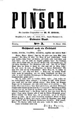 Münchener Punsch Sonntag 15. Januar 1854