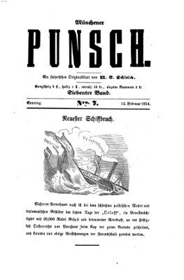 Münchener Punsch Sonntag 12. Februar 1854