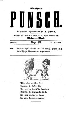 Münchener Punsch Sonntag 19. März 1854