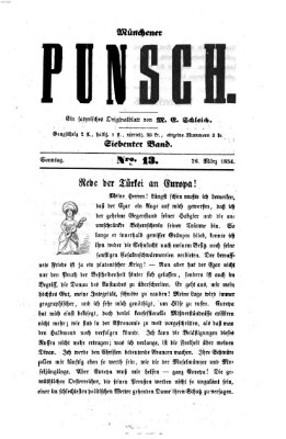 Münchener Punsch Sonntag 26. März 1854