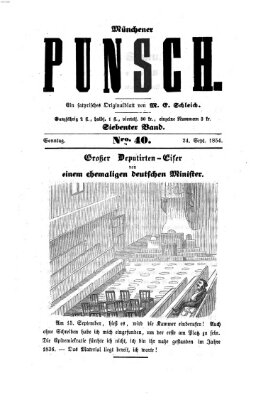 Münchener Punsch Sonntag 24. September 1854