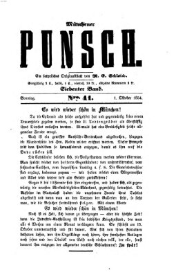 Münchener Punsch Sonntag 1. Oktober 1854