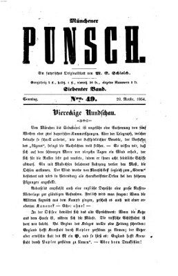 Münchener Punsch Sonntag 26. November 1854