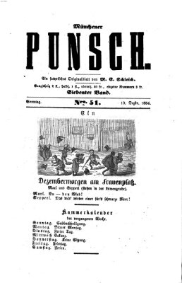 Münchener Punsch Sonntag 10. Dezember 1854