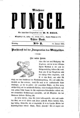 Münchener Punsch Sonntag 14. Januar 1855