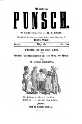 Münchener Punsch Sonntag 11. Februar 1855