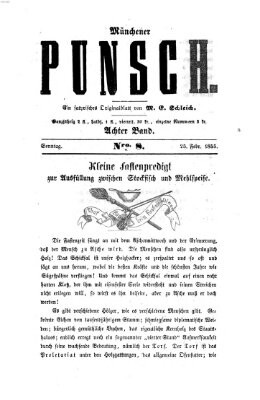 Münchener Punsch Sonntag 25. Februar 1855