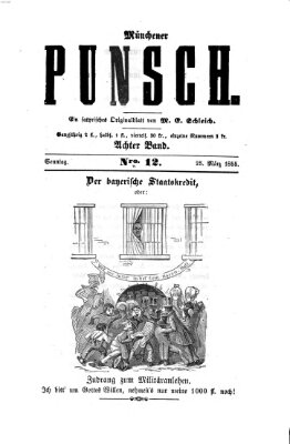 Münchener Punsch Sonntag 25. März 1855