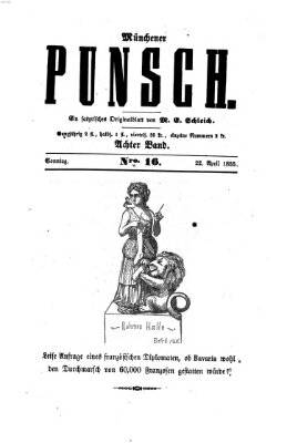 Münchener Punsch Sonntag 22. April 1855