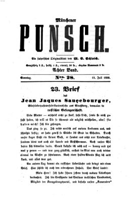 Münchener Punsch Sonntag 15. Juli 1855