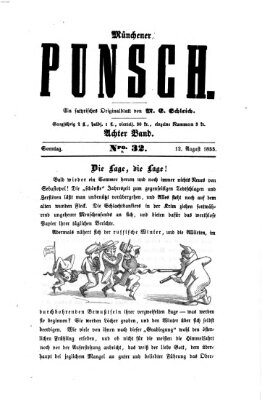 Münchener Punsch Sonntag 12. August 1855