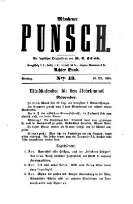 Münchener Punsch Sonntag 28. Oktober 1855