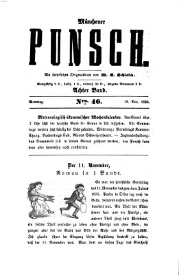 Münchener Punsch Sonntag 18. November 1855