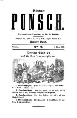 Münchener Punsch Sonntag 2. März 1856