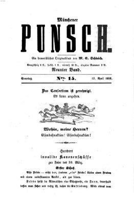 Münchener Punsch Sonntag 13. April 1856