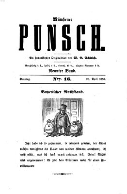 Münchener Punsch Sonntag 20. April 1856