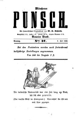 Münchener Punsch Sonntag 6. Juli 1856