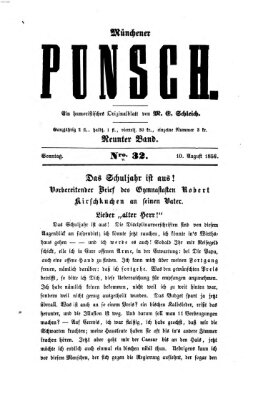 Münchener Punsch Sonntag 10. August 1856