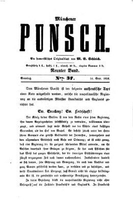 Münchener Punsch Sonntag 14. September 1856
