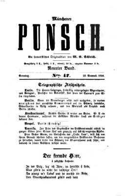 Münchener Punsch Sonntag 23. November 1856