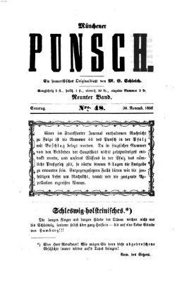 Münchener Punsch Sonntag 30. November 1856