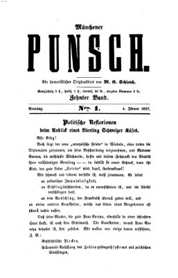 Münchener Punsch Sonntag 4. Januar 1857