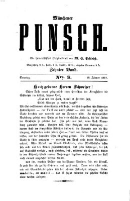 Münchener Punsch Sonntag 18. Januar 1857