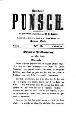 Münchener Punsch Sonntag 8. Februar 1857