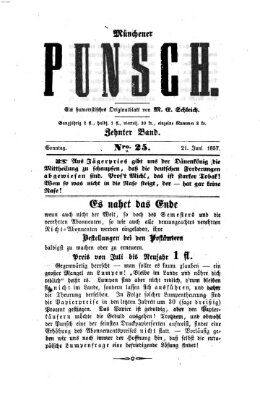 Münchener Punsch Sonntag 21. Juni 1857