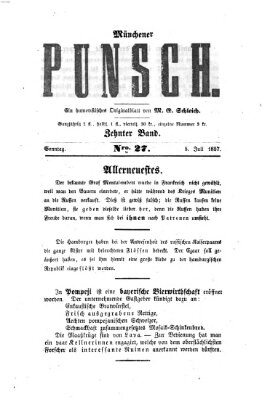 Münchener Punsch Sonntag 5. Juli 1857