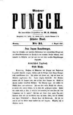 Münchener Punsch Sonntag 2. August 1857