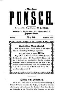 Münchener Punsch Sonntag 20. September 1857