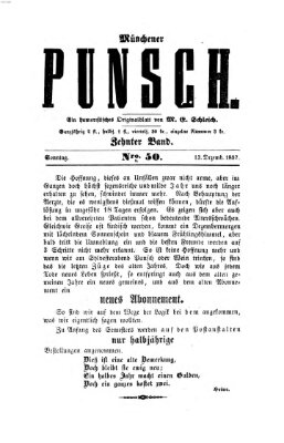 Münchener Punsch Sonntag 13. Dezember 1857