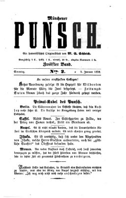 Münchener Punsch Sonntag 9. Januar 1859