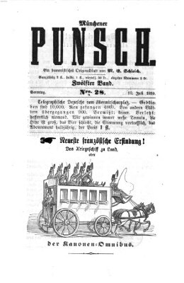 Münchener Punsch Sonntag 10. Juli 1859