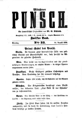 Münchener Punsch Sonntag 14. August 1859