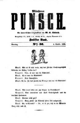 Münchener Punsch Sonntag 4. September 1859