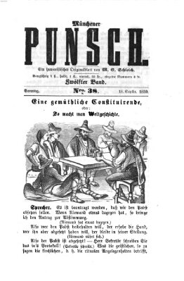 Münchener Punsch Sonntag 18. September 1859