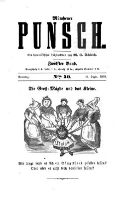 Münchener Punsch Sonntag 11. Dezember 1859