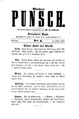 Münchener Punsch Sonntag 22. Januar 1860