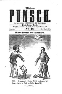 Münchener Punsch Sonntag 29. April 1860