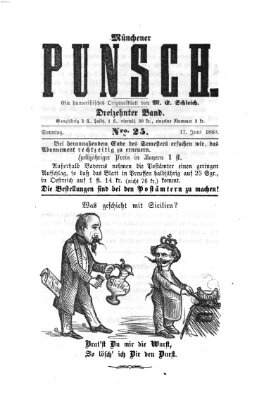 Münchener Punsch Sonntag 17. Juni 1860