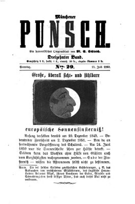 Münchener Punsch Sonntag 15. Juli 1860