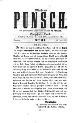 Münchener Punsch Sonntag 29. Juli 1860