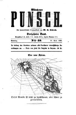 Münchener Punsch Sonntag 30. September 1860