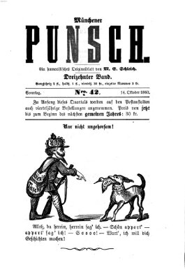 Münchener Punsch Sonntag 14. Oktober 1860