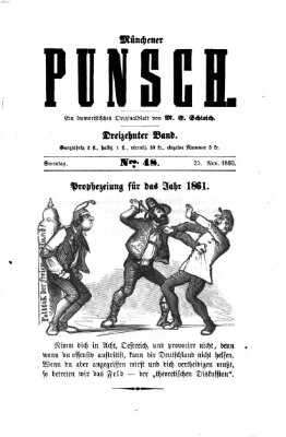 Münchener Punsch Sonntag 25. November 1860