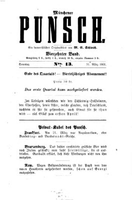 Münchener Punsch Sonntag 31. März 1861