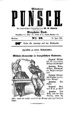 Münchener Punsch Sonntag 30. Juni 1861