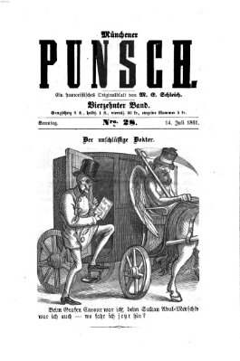 Münchener Punsch Sonntag 14. Juli 1861